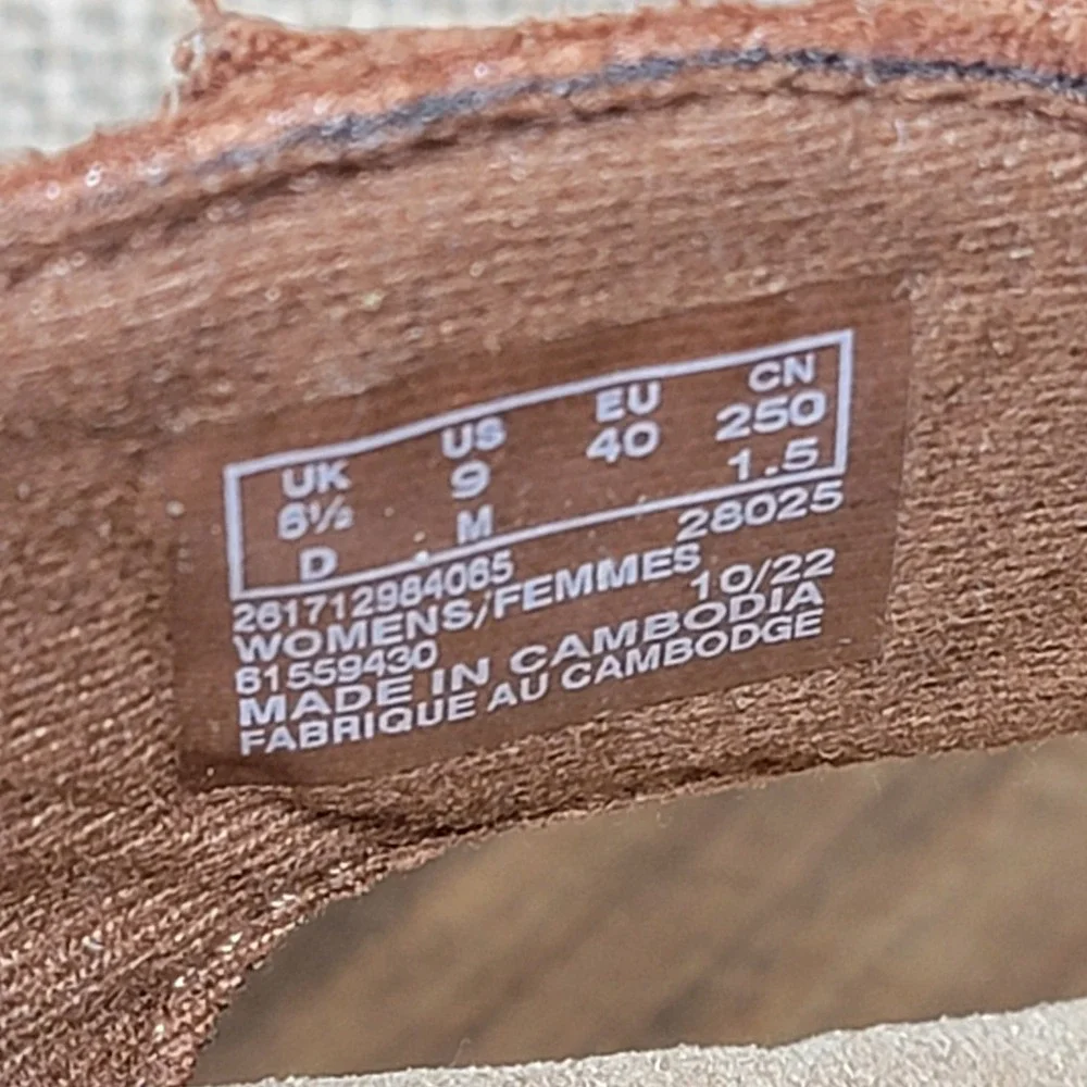 Clarks Merliah Echo Wedge Sandals Rust Brown Textile Straps Women's‎ 9 Comfort